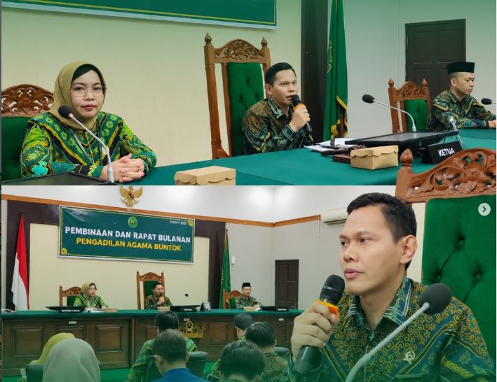 PA BUNTOK LAKSANAKAN RAPAT MONITORING BULANAN