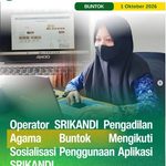 Operator SRIKANDI Pengadilan Agama Buntok Mengikuti Sosialisasi Penggunaan Aplikasi SRIKANDI  I (1/10/2026)
