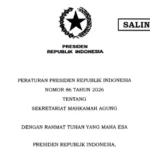 Perpres Baru Nomor 86 Tahun 2026 Atur Ulang Organisasi Sekretariat Mahkamah Agung