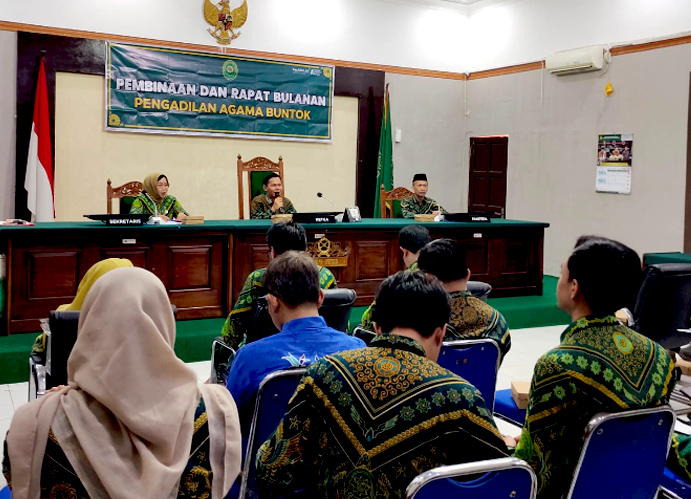 Perkuat Koordinasi dan Mutu Pelayanan, PA Buntok Gelar Rapat Monitoring dan Evaluasi Bulanan | (29/10/2026)